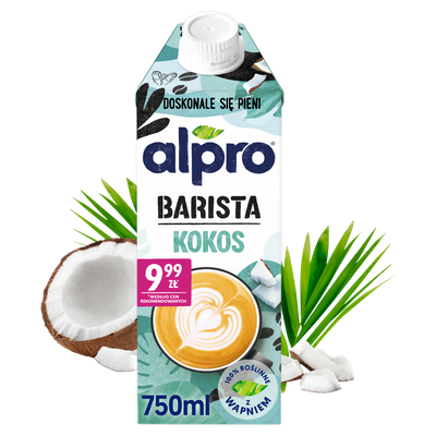 Alpro Barista Napój kokosowo-sojowy ZESTAW 4 x 750 ml