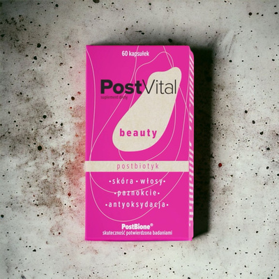 PostVital postbiotyk beauty włosy paznokcie selen cynk 60 kapsułek