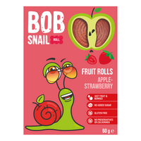 Bob Snail Rollsy owocowe Jabłko Truskawka bez cukru 60 g