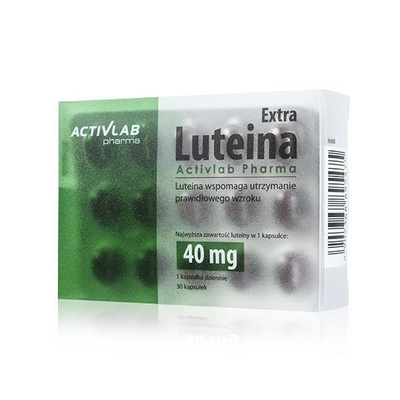 ActivLab Luteina Extra ZDROWY WZROK OCZY wysoka dawka 40 mg 30 kapsułek