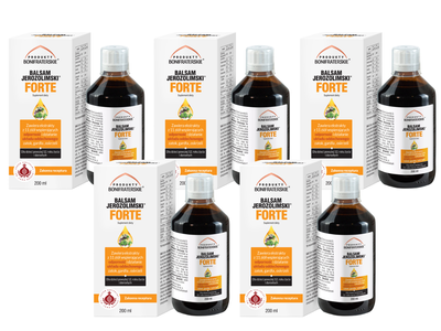 Produkty Bonifraterskie Balsam Jerozolimski Forte płyn ZESTAW 5 x 200 ml