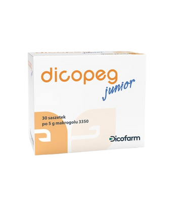 Dicopeg Junior zaparcia zaburzenia pracy jelit DLA DZIECI 30 saszetek