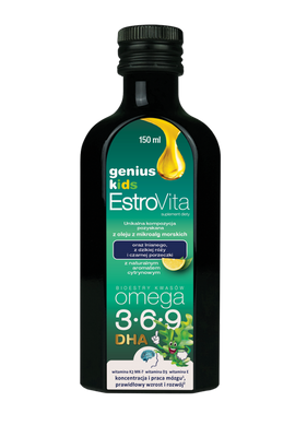 EstroVita Genius Kids kwasy omega 3-6-9 DHA 150 ml