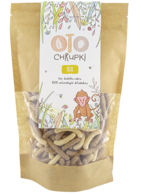 OTOLANDIA chrupki naturalne bez cukru mix zestaw 6 x 25 g