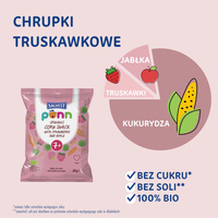SALVEST Põnn BIO Chrupki truskawkowe dla dzieci kształt serduszek 20 g