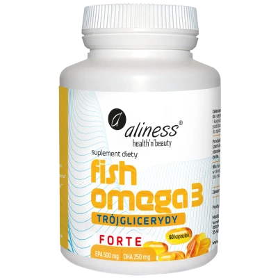 Aliness Fish Omega3 Forte Trójglicerydy 500/250 mg SERCE 60 kapsułek