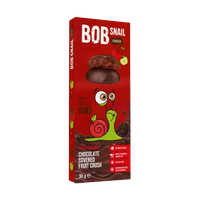 Bob Snail Ciasteczka owocowe w czekoladzie różne smaki zdrowa przekąska 4 x 30 g