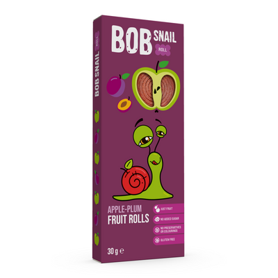 Bob Snail Rollsy owocowe Jabłko Śliwka 30 g