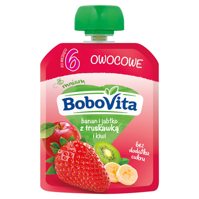 BoboVita zestaw MIX smaków musy 6 x 80 g