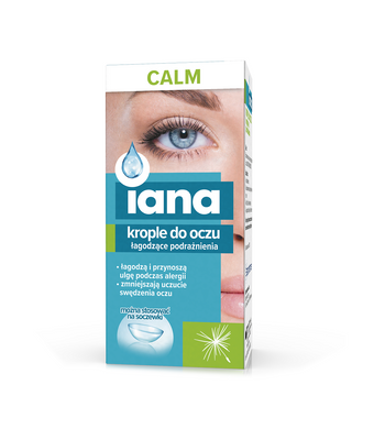 IANA Calm krople do oczu łagodzące podrażnienia ZESTAW 2 x 10 ml + GRATIS!