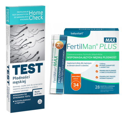 Milapharm test na płodność + Fertil dla mężczyzn wsparcie spermy i płodności