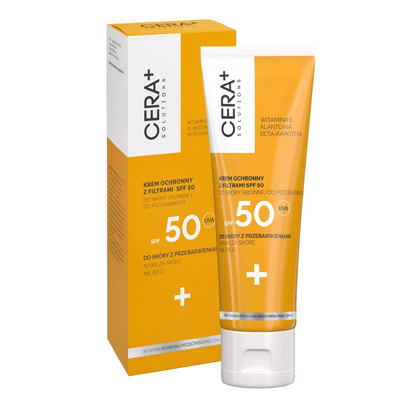 CERA PLUS Solutions, krem ochronny z filtrami SPF 50 do skóry skłonnej do przebarwień, 50 ml