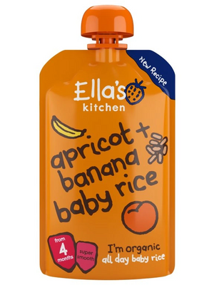 Ella's Kitchen BIO deserek ryż dla dzieci, banan i morela 120 g