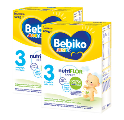 Bebiko Junior 3 Odżywcza formuła na bazie mleka dla dzieci powyżej 1. roku życia 2x600 g