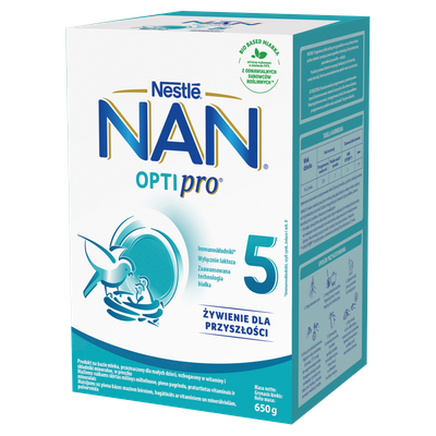 NAN OPTIPRO 5 Produkt na bazie mleka dla małych dzieci 650g