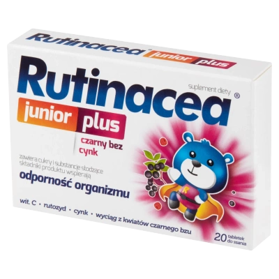 Rutinacea Junior Plus smak owocowy 20 tabletek do ssania