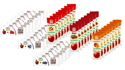 Porcja Dobra zdrowe batony OGROMNY ZESTAW 6 smaków 48 sztuk