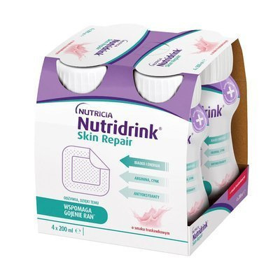 Nutridrink Skin Repair o smaku truskawkowym 4 x 200 ml