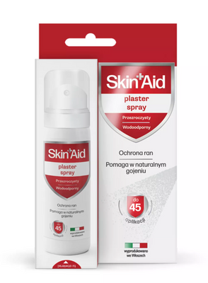 Skin Aid plaster w sprayu przezroczysty gojenie ran 45 aplikacji 40 ml