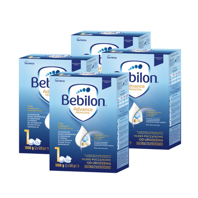 Bebilon 1 Advance Pronutra Mleko początkowe od urodzenia ZESTAW 4x1000 g