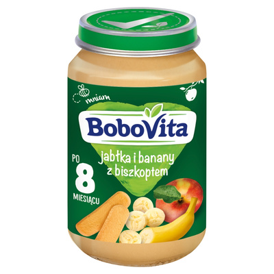 BoboVita Jabłka i banany z biszkoptem po 8. miesiącu 190 g