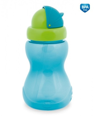 CANPOL Niebieski Bidon sportowy ze składaną rurką 270ml 56/109 1szt