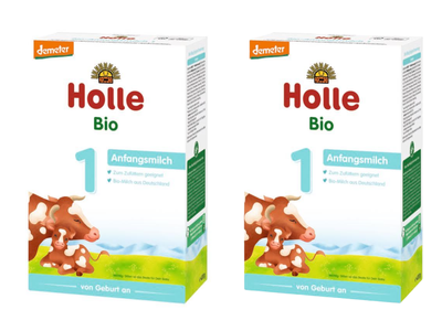 Holle mleko początkowe 1 BIO dla niemowląt od urodzenia ZESTAW 2 x 400 g
