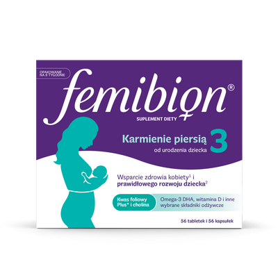 Femibion 3 suplement karmienie piersią DHA 56 + 56 tabletek