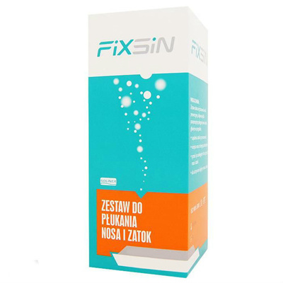 FIXSIN  Zestaw do płukania nos i zatok podstawowy 1 butelka (240 ml) + 15 sasz.