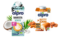 Alpro Barista Kokos 750 ml + Alpro migdałowe 500 ml ZESTAW mleka roślinne do kawy