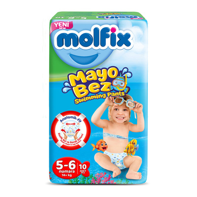 MOLFIX Pieluszki do pływania 5-6 14 kg+ 10 sztuk