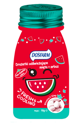 DOSFARM odświeżające drażetki różne smaki ZESTAW 20 x 16 g