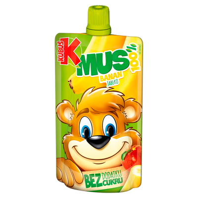 Kubuś Mus 100% banan jabłko 100 g