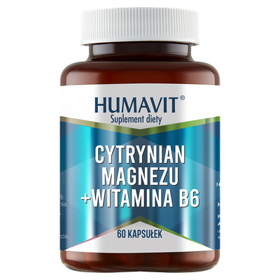 Humavit Suplement diety cytrynian magnezu witamina B6 60 kapsułek