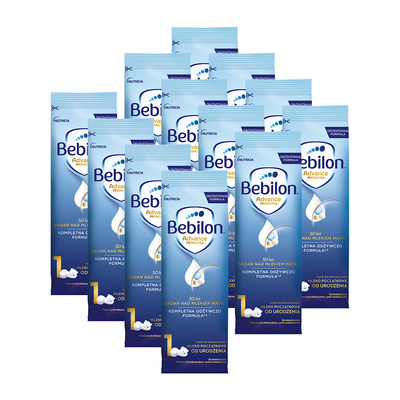 Bebilon 1 Advance Pronutra Mleko początkowe od urodzenia w saszetkach ZESTAW 12 x 27,6 g