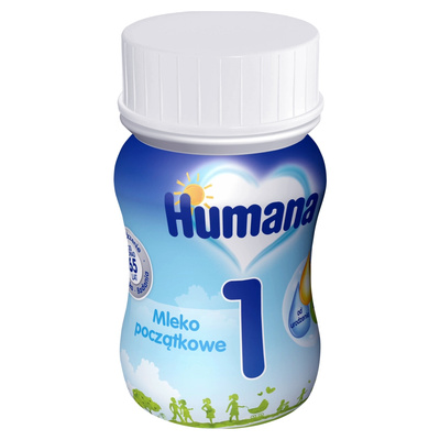 Humana 1 Mleko w płynie początkowe od urodzenia ZESTAW 12 x 90 ml