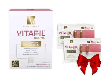 Vitapil Dermo komórkowe odmłodzenie na ZMARSZCZKI 30 kapsułek + GRATIS!
