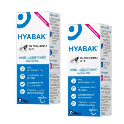 Hyabak Krople do oczu nawilżające 2 x 10 ml