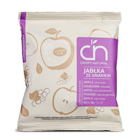 Crispy Natural Jabłka ze smakiem Czarna porzeczka Suszone chipsy z jabłek ZESTAW 24 x 18 g