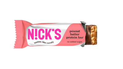 NICK'S baton proteinowy w czekoladzie mlecznej z masłem orzechowym bez cukru 50 g