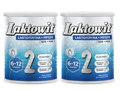 Laktowit 2 LAKTOFERYNA+MFGM mleko następne ZESTAW 2 x 400 g