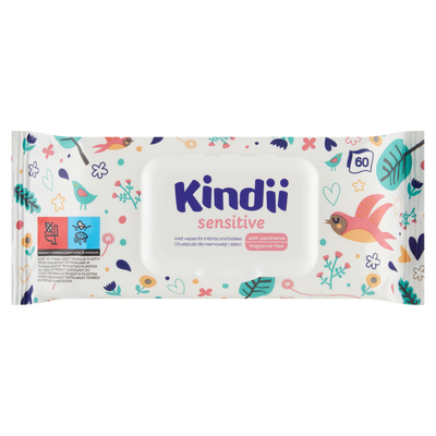 Kindii Sensitive Chusteczki dla niemowląt i dzieci 60 sztuk