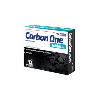 Rodzina Zdrowia Carbon One WĘGIEL AKTYWOWANY 20 tabletek