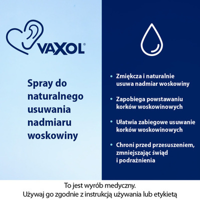 Vaxol spray do usuwania woskowiny usznej10 ml