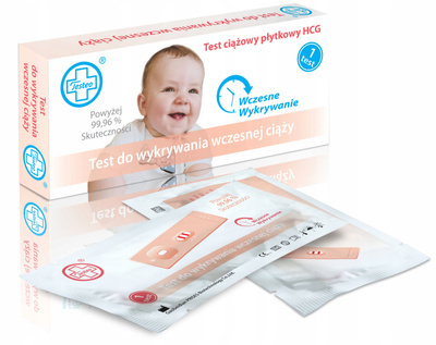 Testeo test ciążowy HCG płytkowy do wykrywania wczesnej ciąży 1 sztuka