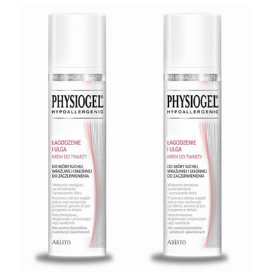 Physiogel Łagodzenie i Ulga Krem do twarzy ZESTAW 2 x 40ml