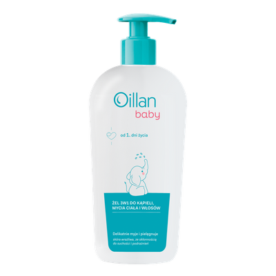Oillan Baby Żel 3w1 do kąpieli, mycia ciała i włosów 750ml