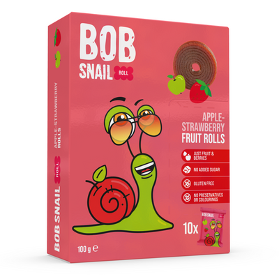 Bob Snail Rollsy owocowe Jabłko Truskawka 100 g