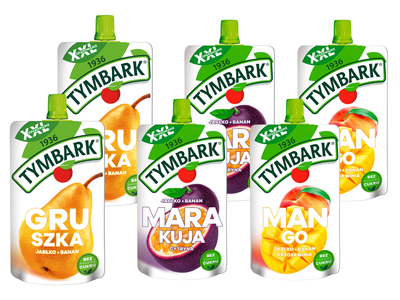 Tymbark Mus 100 % z owoców różne smaki duże opakowania ZESTAW 6 x 200 g