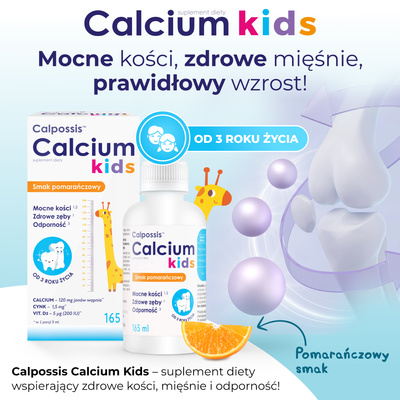 Calpossis Calcium Kids MOCNE KOŚCI I ZĘBY 165 ml